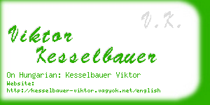 viktor kesselbauer business card